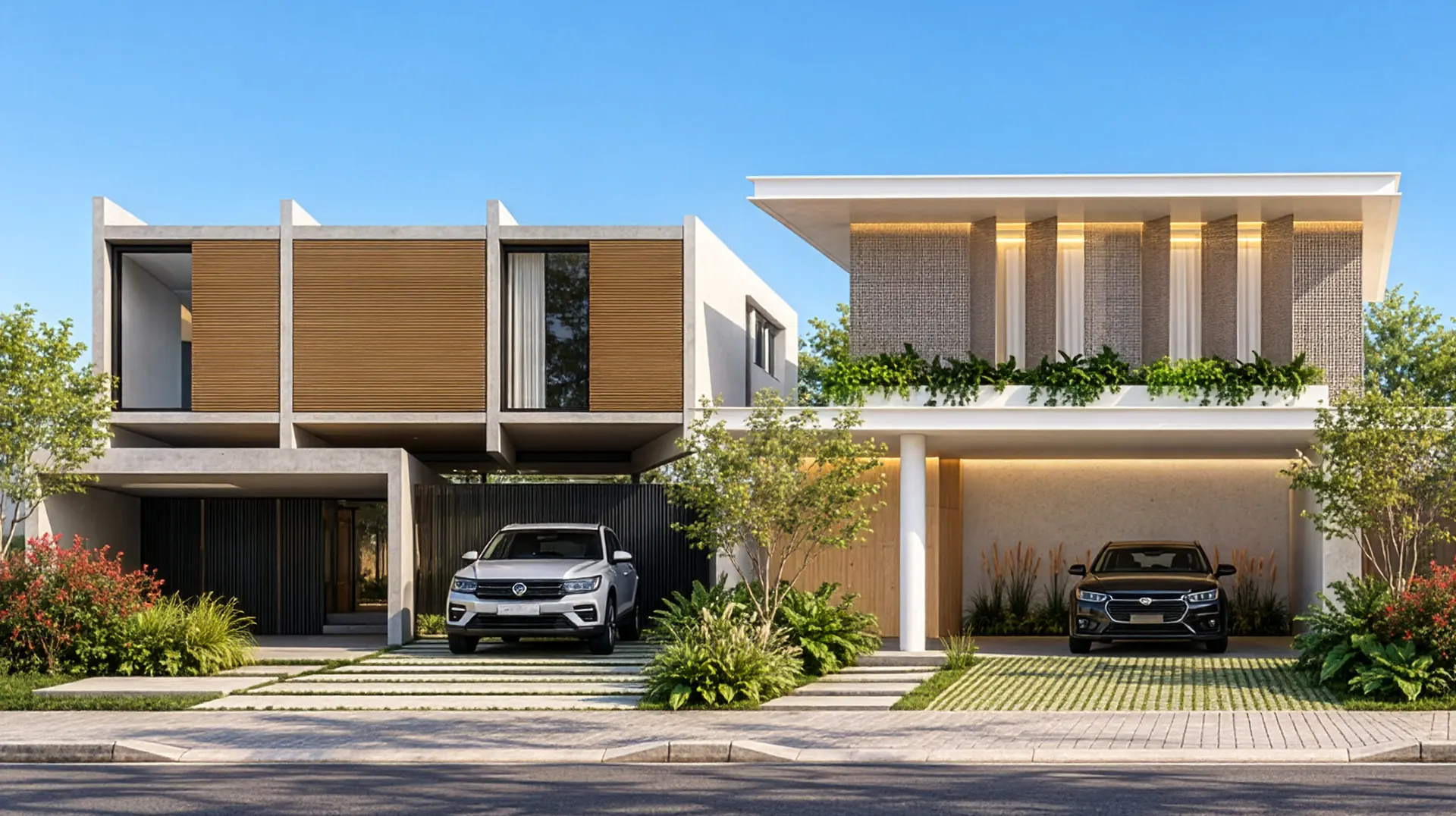 Casas modelo do Calliandra